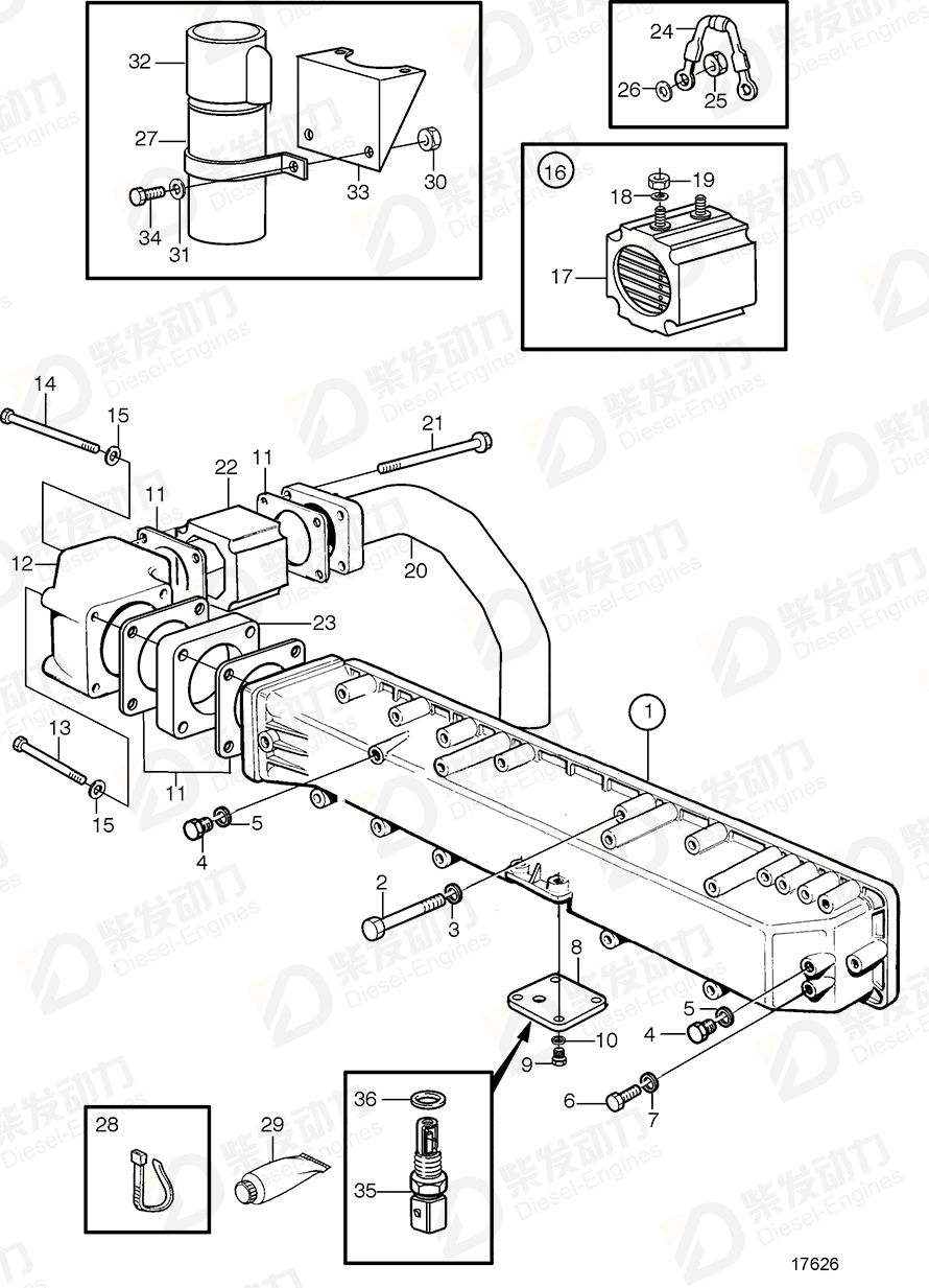 VOLVO Protecting plate 863375 Drawing